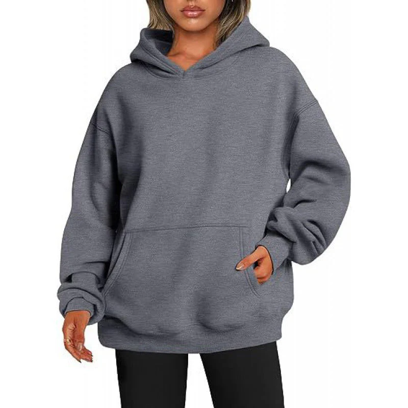Basic Thick Solid Color Pullover Hoodie - Image 14