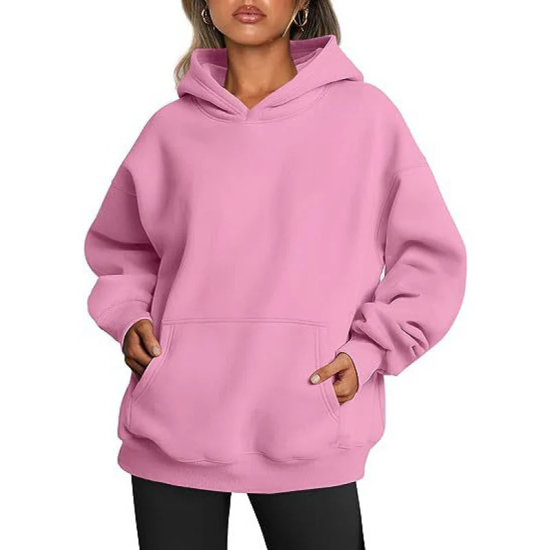 Basic Thick Solid Color Pullover Hoodie - Image 17