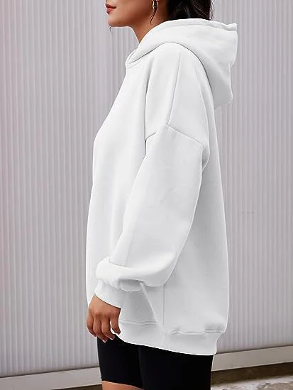 Basic Thick Solid Color Pullover Hoodie - Image 3