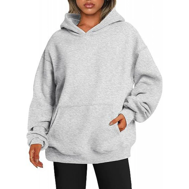 Basic Thick Solid Color Pullover Hoodie - Image 7