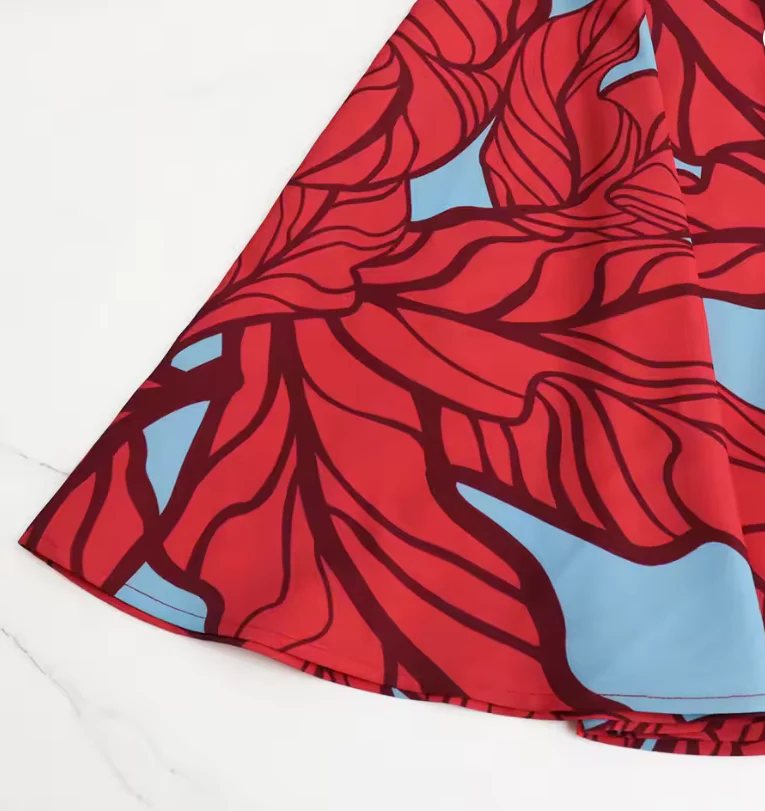 Floral Print High-Waisted Spaghetti Strap Cut-Out Maxi Dress - Image 5