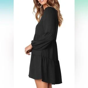 Women's V-Neck Belted Straight Dress - Image 8